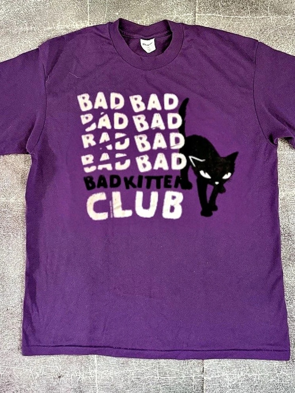 Gildan Emily the Strange Bad Kitten Club T-Shirt Purple